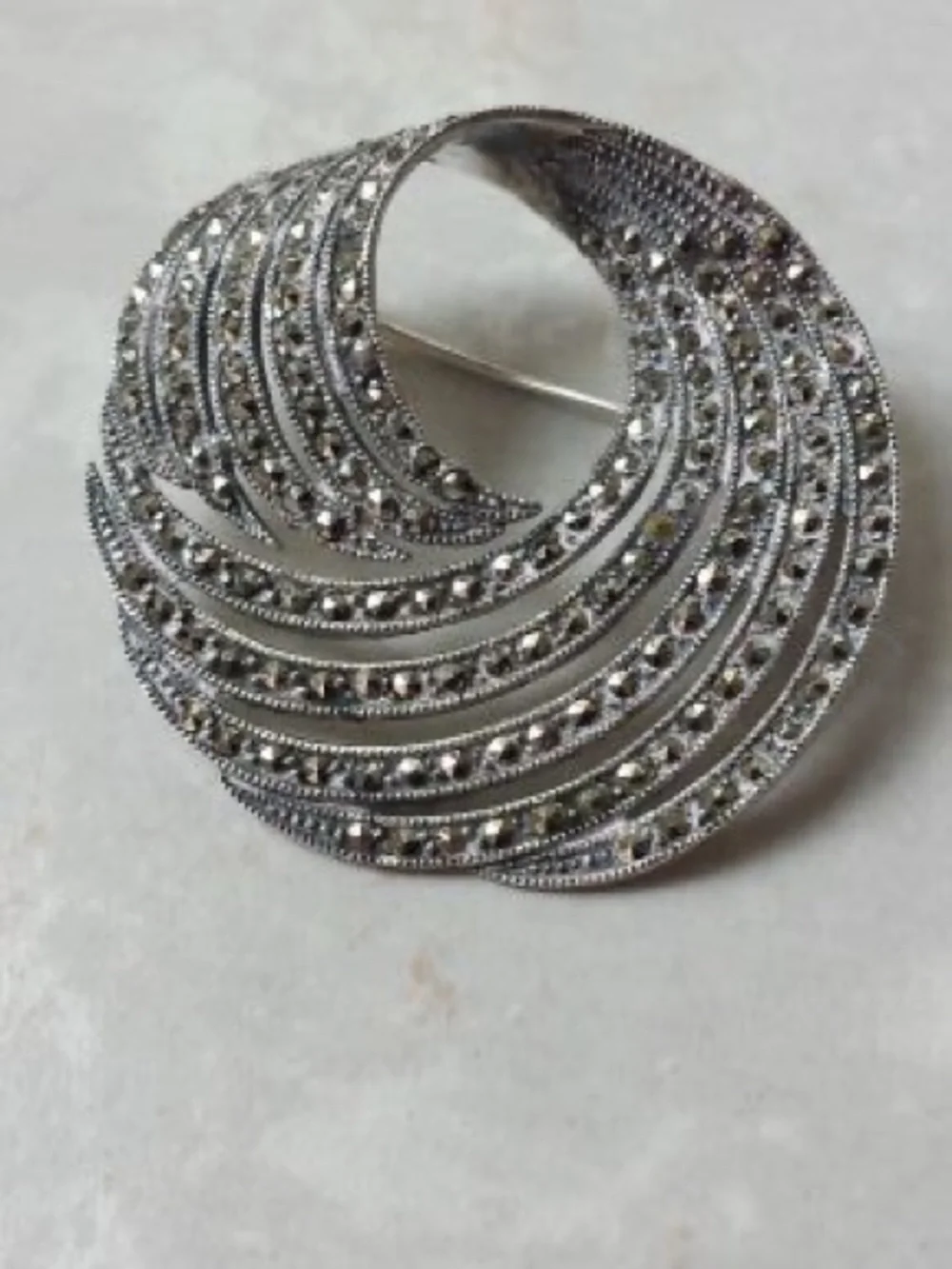 Silver Sparkly Brooch
